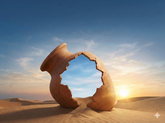 Разбитый горшок в пустыне