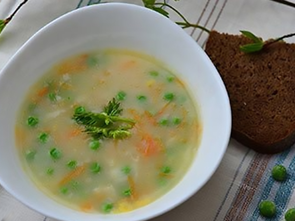 Гороховый вегетарианский суп