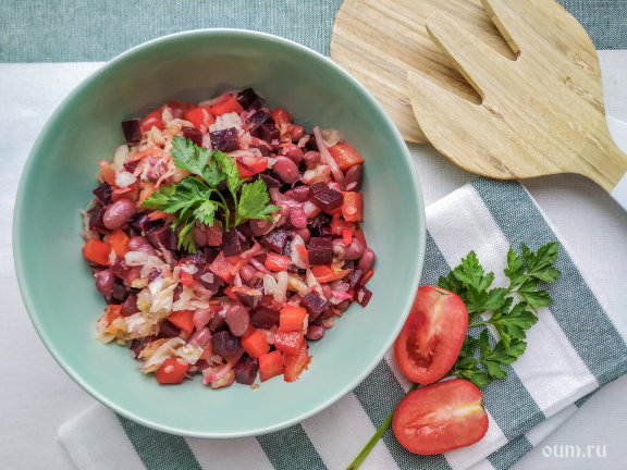 Винегрет с фасолью и квашеной капустой