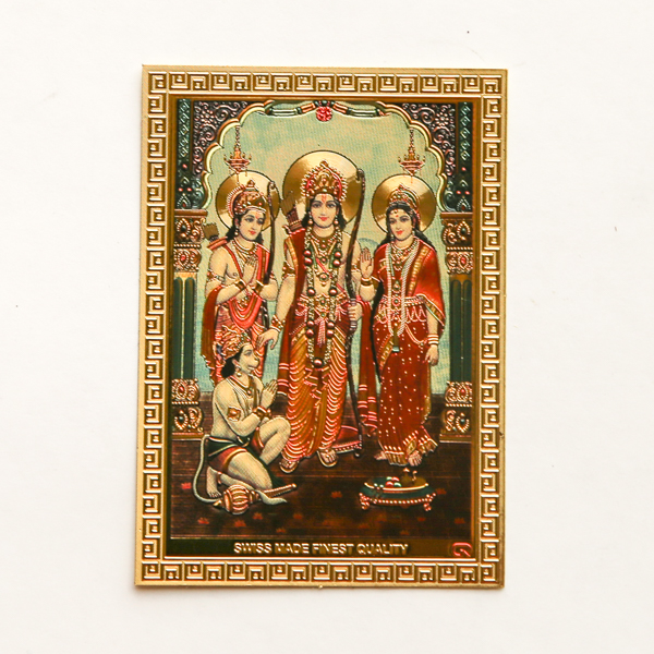 Наклейка Рама, Сита, Лакшман и Хануман (прямоугольная)