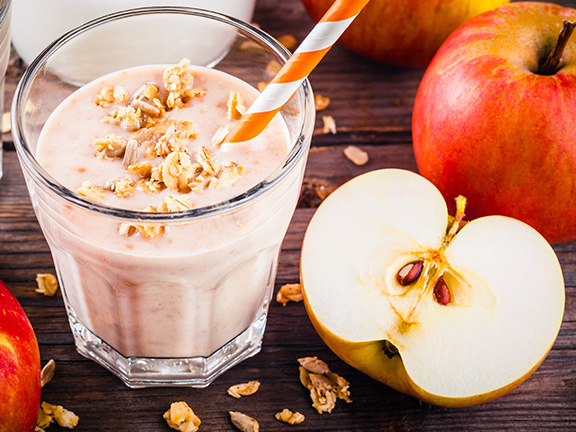 Смузи для похудения с овсянкой и яблоком