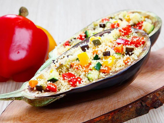 Баклажаны с кускусом