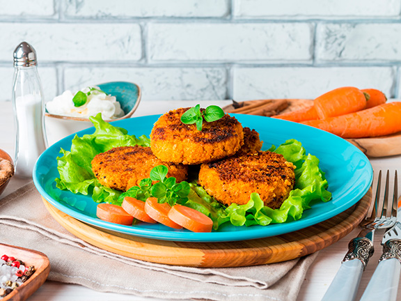 Веганские морковные котлеты