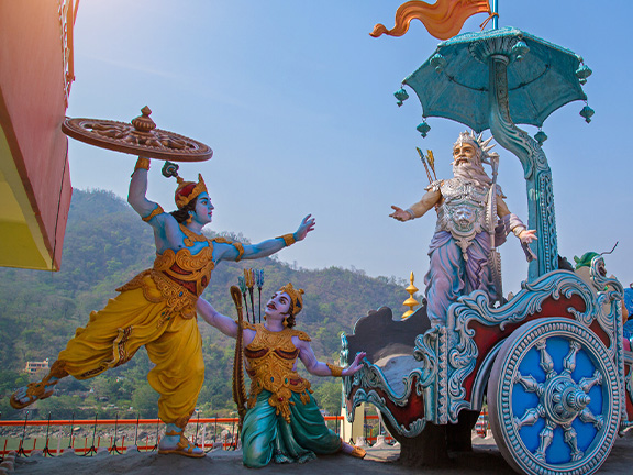 арджуна останавливает кришну