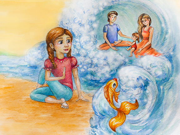 девочка в ардха матсиасане