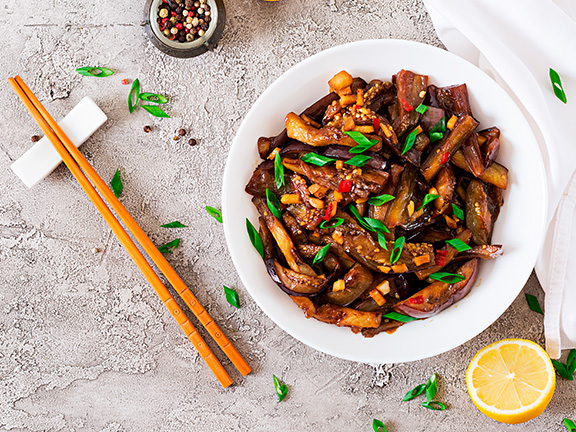 Запечёный баклажан