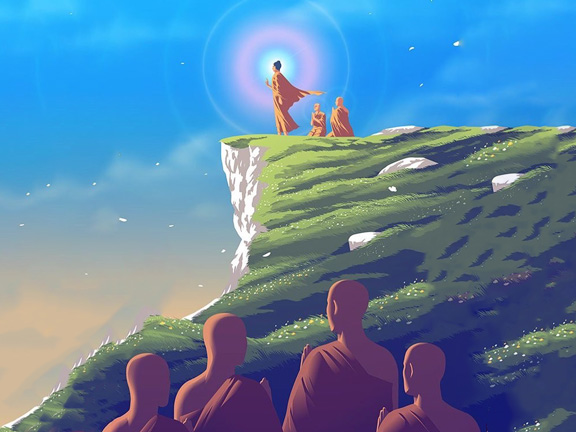 будда и монахи картинка фото