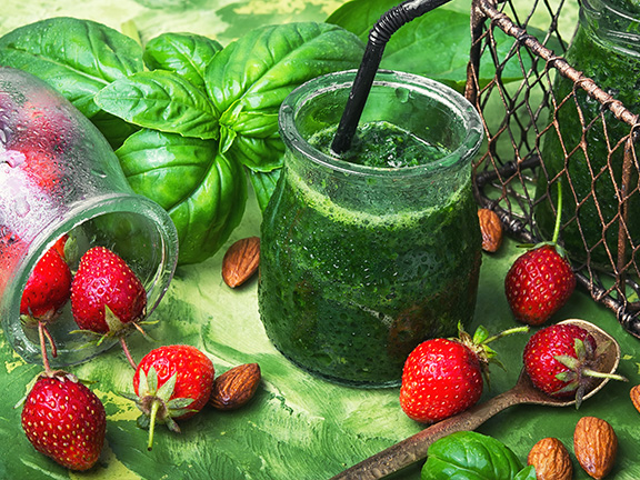 смузи с клубникой