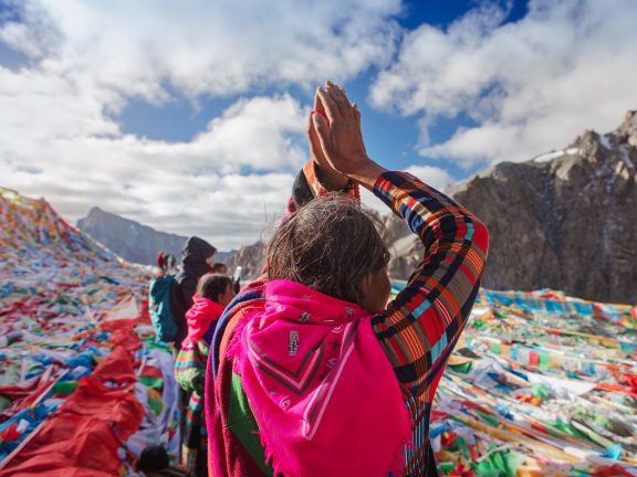 тибетцы в намасте