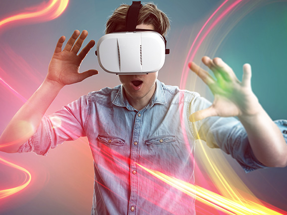 парень в очках виртуальной реальности