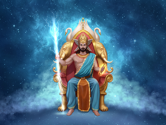 Индра, царь богов, божество