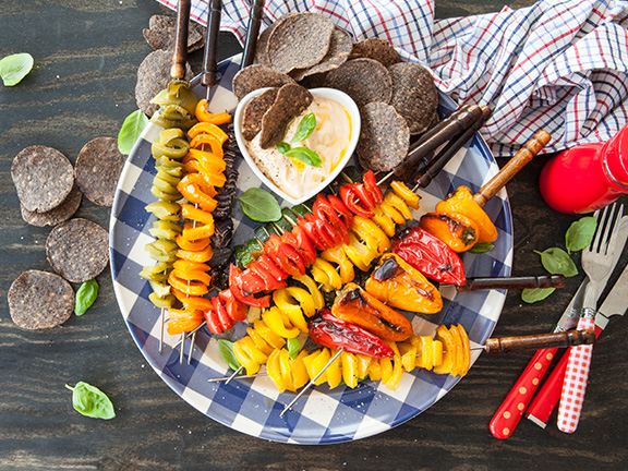 Овощи гриль с соусом кешью