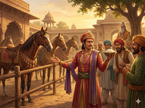 Расстроенный торговец с рисом