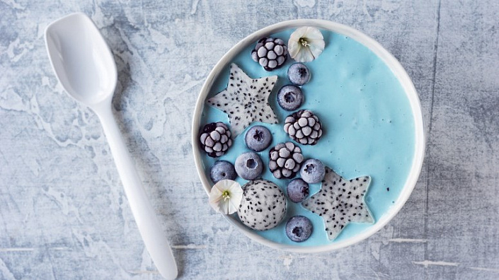 голубой смузи фото