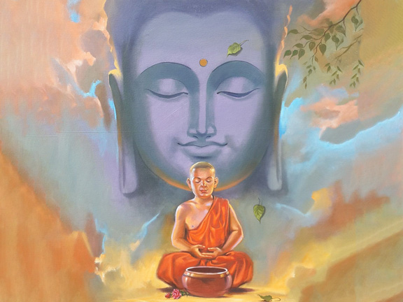 мальчик монах и будда
