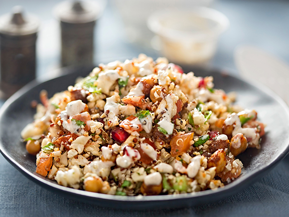 Постный салат с цветной капустой