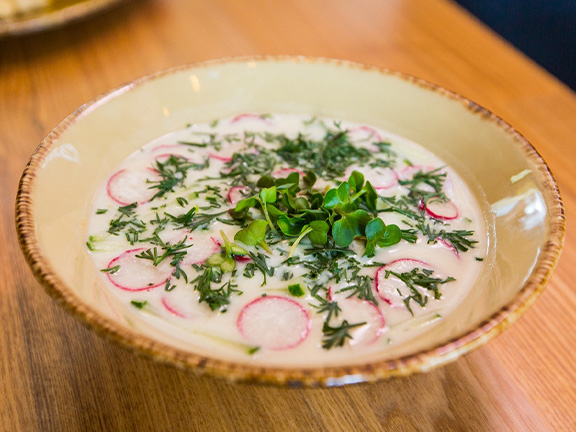 Сыроедческая окрошка