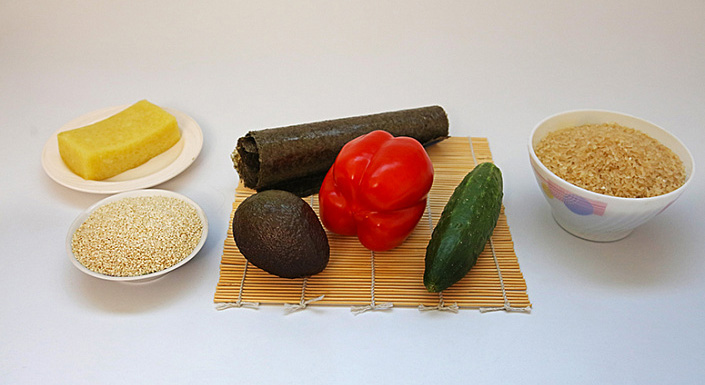 ингредиенты для вегетарианских роллов