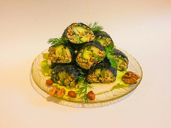 Веганские гречневые роллы