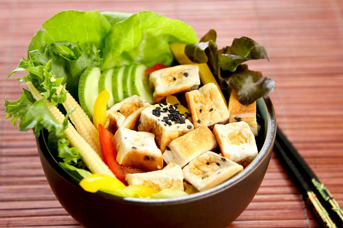 сыр тофу с овощами