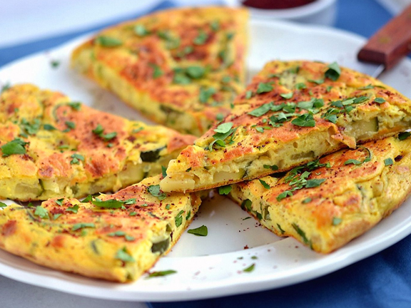 Вегетарианский нутовый омлет