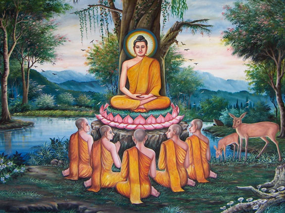 будда и монахи