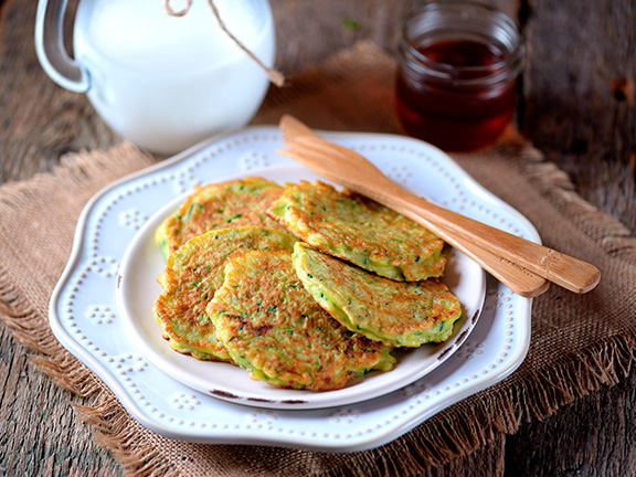 Нутовые кабачковые оладьи
