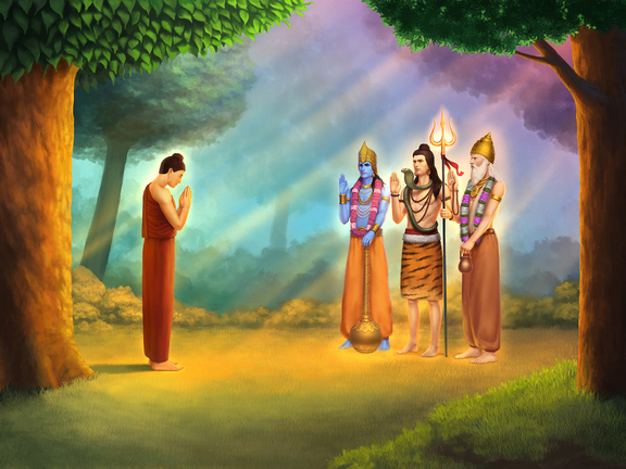 будда с главными богами фото