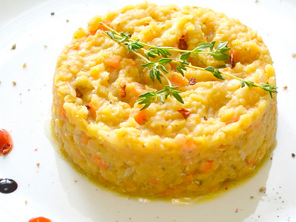 Пюре из чечевицы с тимьяном