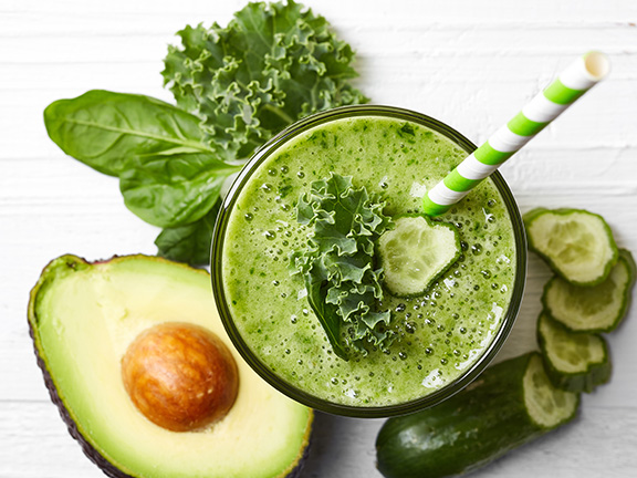 Овощной зелёный коктейль