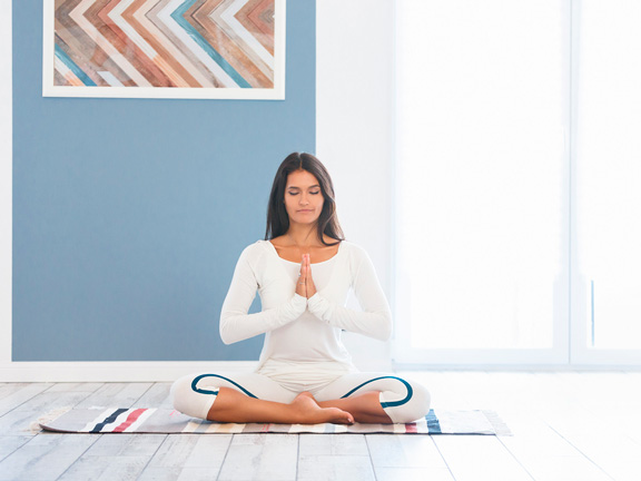 медитация, намасте, девушка