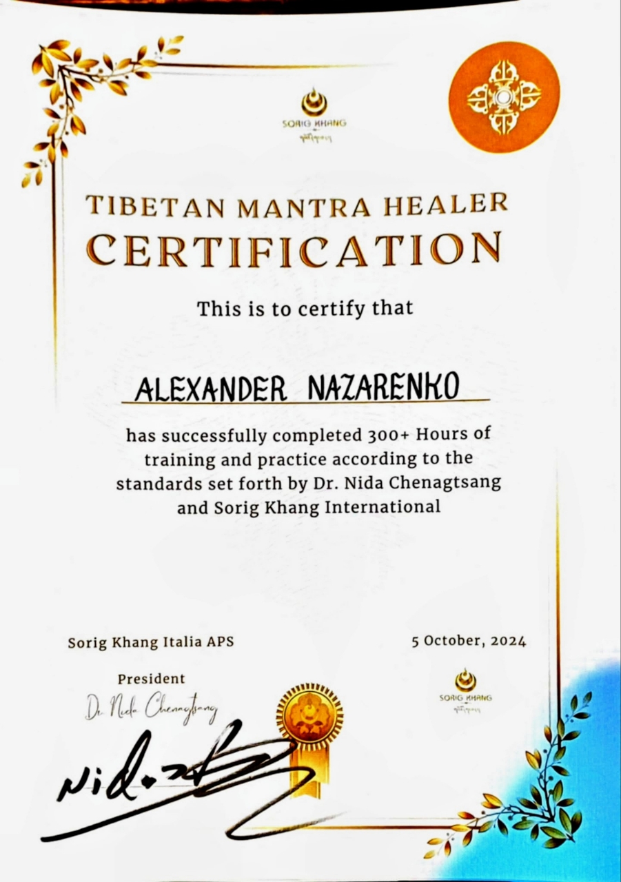 Mantra healer certification Alexander Nazarenko