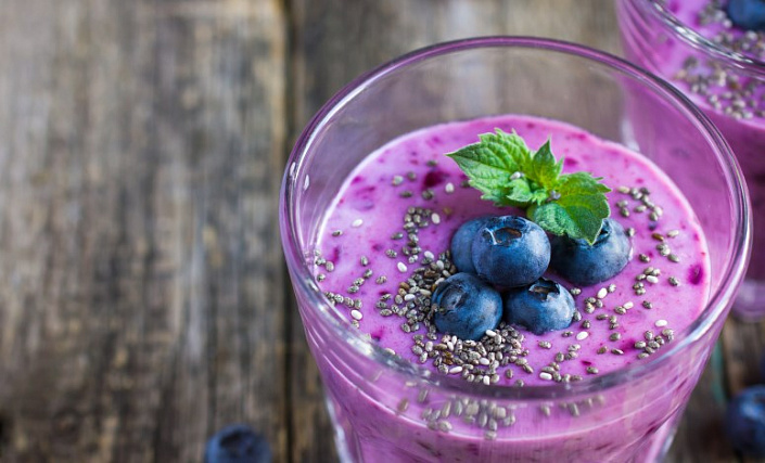 черничный смузи фото