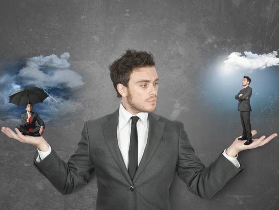 мужчина выбирает разное восприятие фото