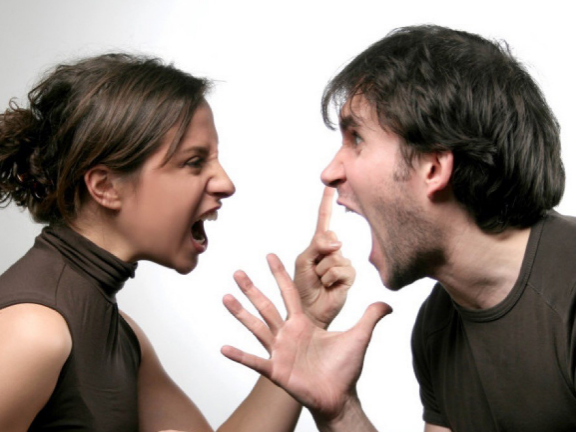 пара ругается