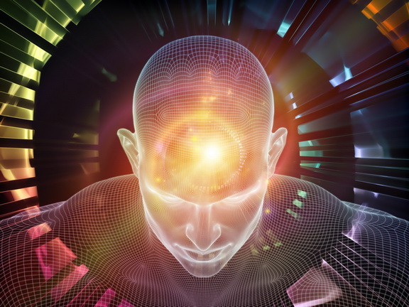 свет идет из мозга