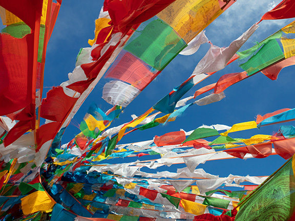 тибетские флаги фото