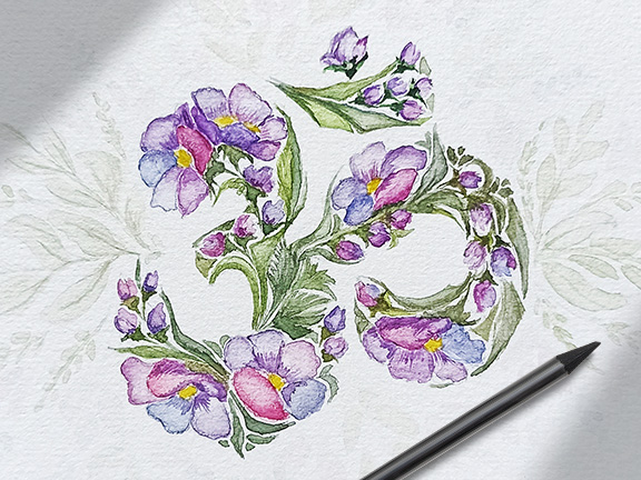 символ ом из цветов