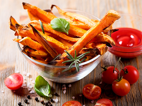 Батат с томатным соусом