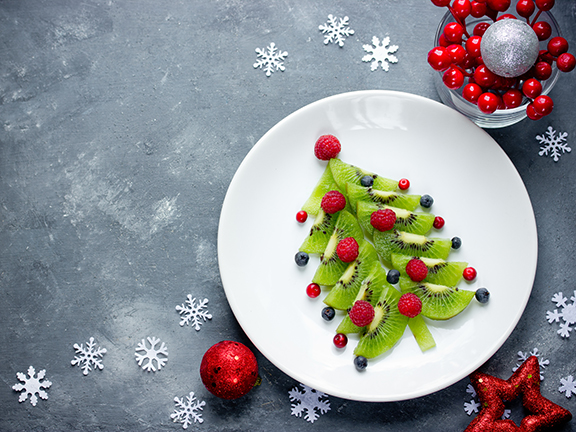 салат из киви елочка