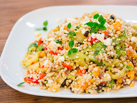 Салат с зеленой гречкой