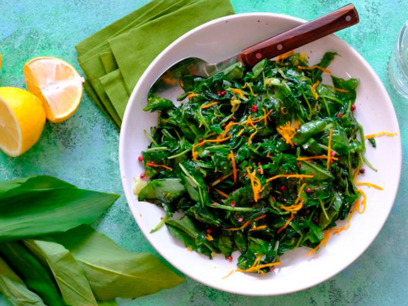 Закуска из шпината и щавеля