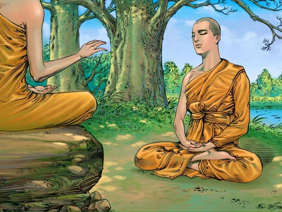 будда шакьямуни наставляет ученика