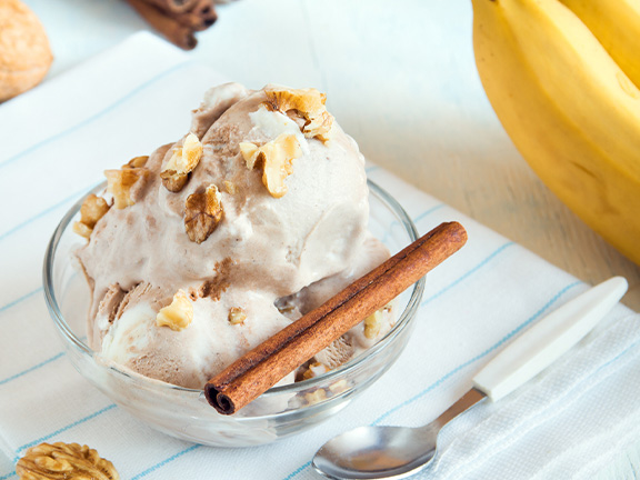 Домашнее детское мороженое из творога с бананами