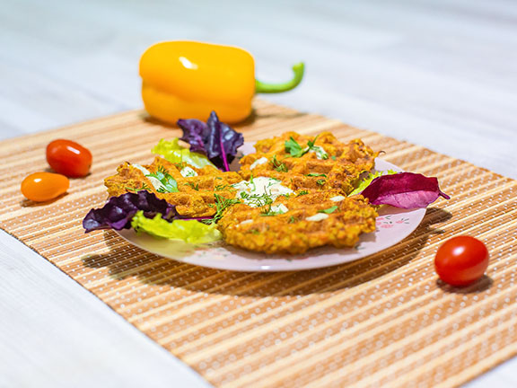 Веганские вафли из кабачков