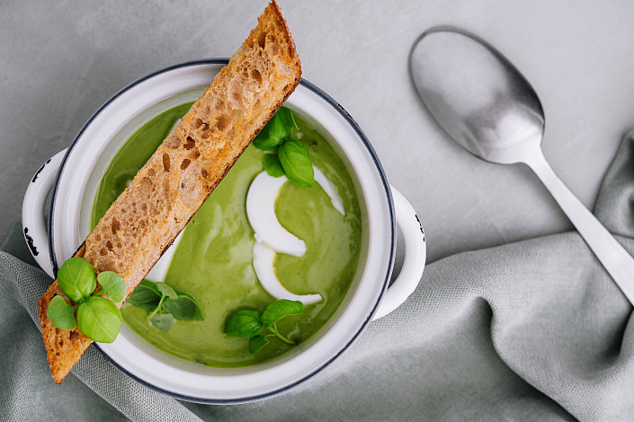 крем-суп с бобами эдамамэ фото