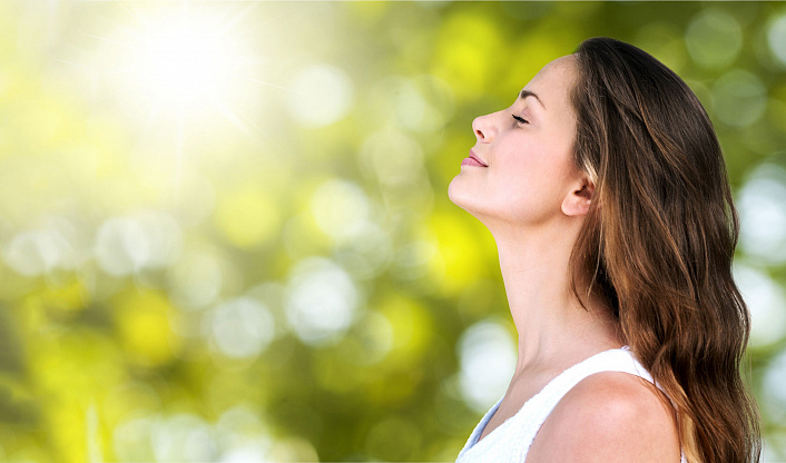 девушка, природа