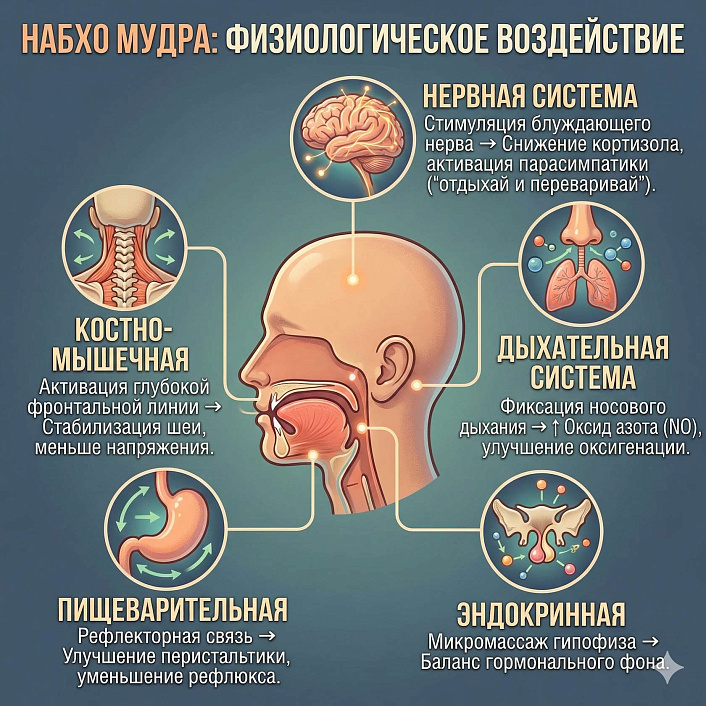 Инфографика воздействия набхо мудры
