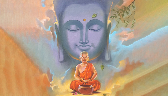 мальчик монах и будда