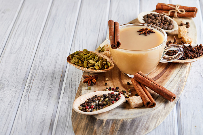 Чай масала и специи фото